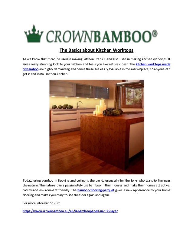 The Basics About Kitchen Worktops Crown Bamboo