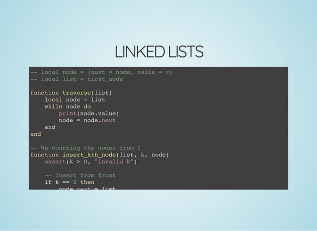 The basics and design of lua table | PPT