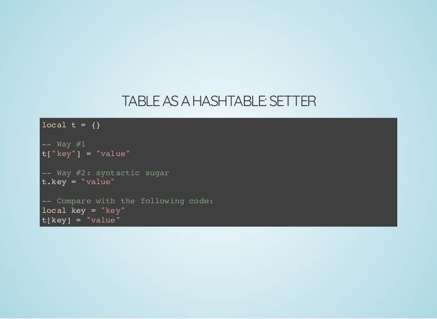 Lua Get Part Of Table _ Tables inside table in lua – AUORN