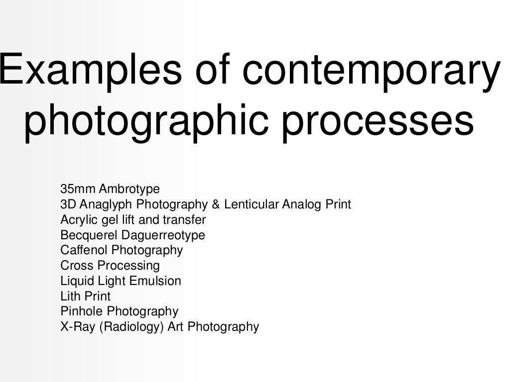 The Basics of Alternative Photographic Processes