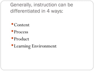 The Basics of Differentiating | PPT | Education