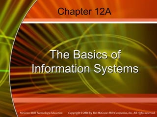 Copyright © 2006 by The McGraw-Hill Companies, Inc. All rights reserved.McGraw-Hill Technology Education
Chapter 12A
The Basics of
Information Systems
 