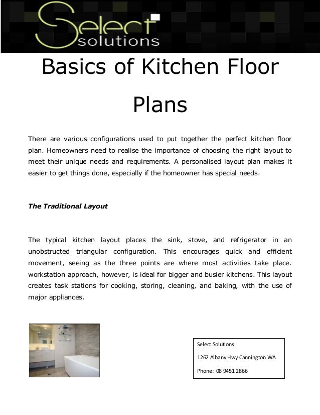 The Basics Of Kitchen Floor Plans