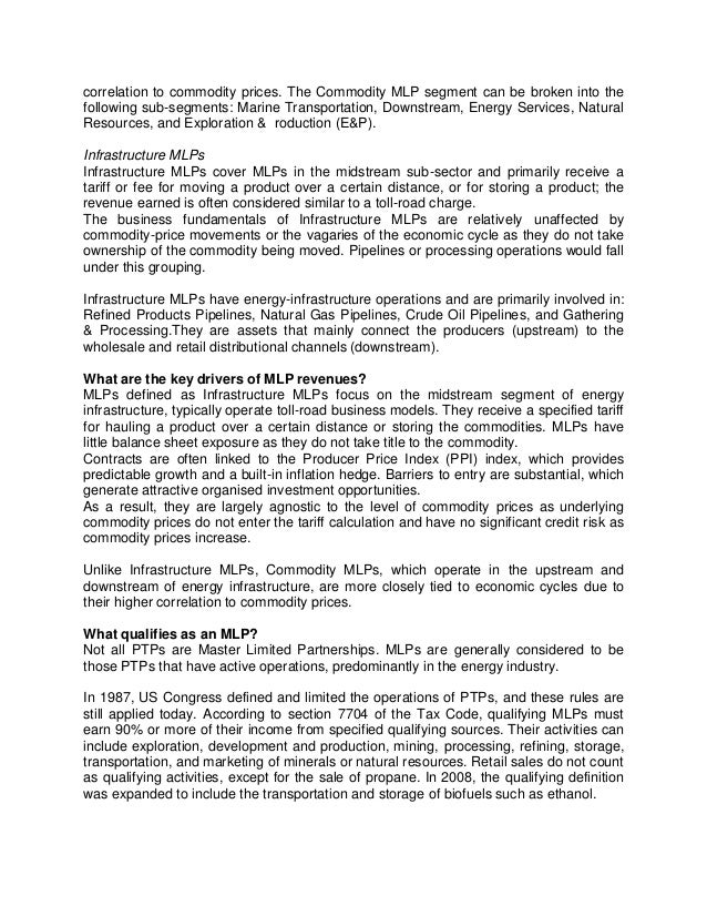 The Basics of Master Limited Partnerships