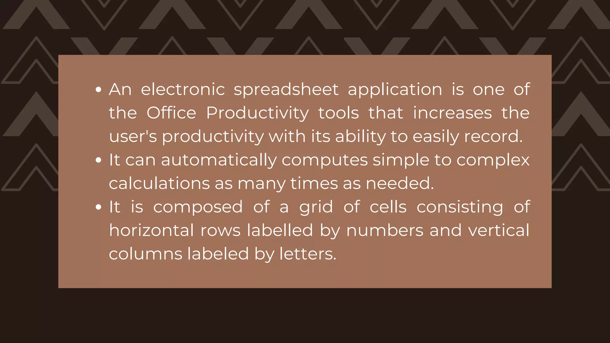 The basics of microsoft excel ppt