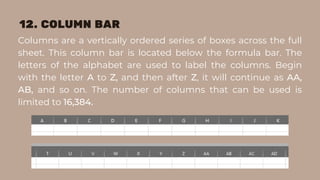 Excel Column Bar The basics of Microsoft excel | PDF
