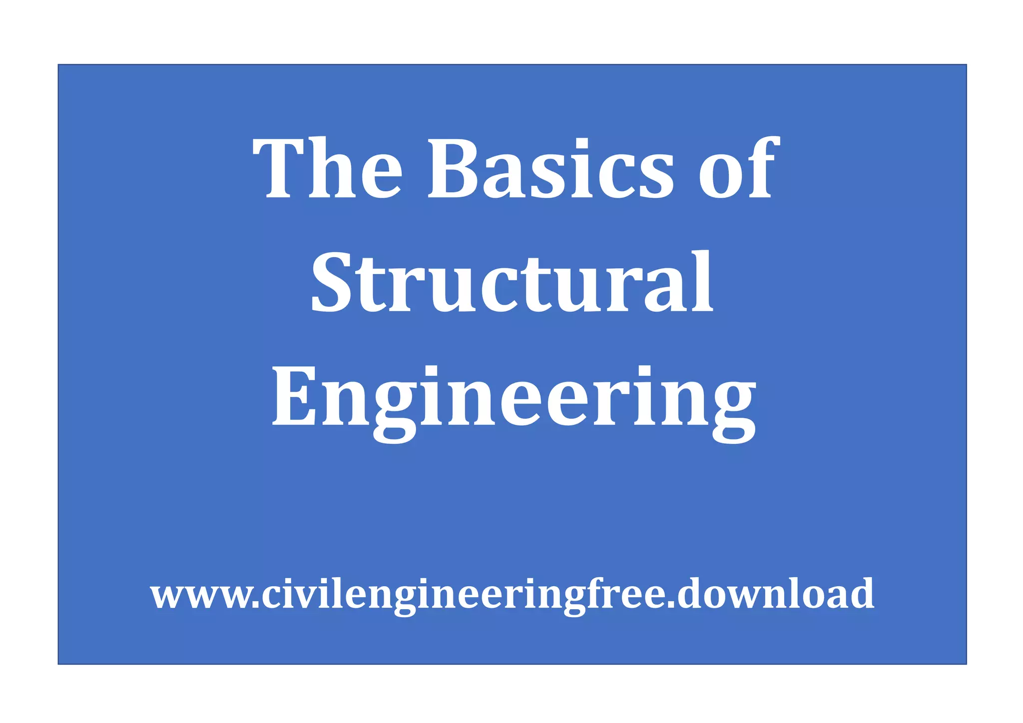 The basics of structural engineering pdf