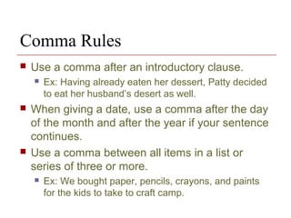 The Basics Punctuation Capitalization And Numbers The Basics Punctuation Capitalization And Numbers