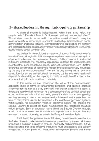 !!"#"$%&'()"*(&)('+%,-".%'/01%"-02*,3#-',4&.("-&'.5('+%,-
!       "! #$%$&'! &(! )&*'+,-! $%! $'.$%/0'%12304! 5670'! +70,0! $%! '&! #$%$&'4! +70!
                                                                                         ?@
/0&/30! /0,$%78! 9,0%$.0'+! :,1';3$'! <=! >&&%0#03+! %1$.! 6$+7! *'.&*2+0.! 0((0)+ =!
A$+7&*+! #$%$&'! +70,0! $%! '&! 301.0,%7$/4! 2*+! 6$+7! 1! %71,0.! #$%$&'! &(! )&*'+,-! +70!
B&%+!%*))0%%(*3!&(!301.0,%7$/%!$%!/&%%$230C!301.0,%7$/!%71,0.!20+600'!/*23$)!
1.B$'$%+,1+$&'!1'.!%&)$13!$'$+$1+$#0=!!D71,0.!301.0,%7$/!+71+!0'1230%!+70!)$+$E0',-!

0)&'&B$)!1'.!%&)$13!.0#03&/B0'+=!
!        A0!203$0#0!$'!+70!0#&3*+$&'1,-!)71,1)+0,!&(!0)&'&B$)!.-'1B$)%! ,!51!
7$%+&,$)138!B0+7&.&3&F$)13!$'.$#$.*13$%B4!/1,+$)*31,3-!+70!'0&)31%%$)13!)&')0/+$&'%!
                                                 ?G
&(!/0,(0)+!B1,;0+%!1'.!+70!20'0#&30'+!/31''0, =!9&3$+$)134!0)&'&B$)!1'.!%&)$13!

$')0'+$#0%!+71+!F*$.0!+70!1)+$&'!&(!1F0'+%=!A0!$'%$%+!H!/1,1/7,1%$'F!I&,+7!H!+71+!+70!
                                       ?J
2-! +70! 61-! +71+! $'%+$+*+$&'%! 0#&3#0 =! A0! 1,0! '&+! &'3-! %1-$'F! +71+! 1'! 0)&'&B-!
)1''&+!(*')+$&'!6$+7&*+!1'!$'%+$+*+$&'13!(,1B06&,;4!2*+!+71+!0)&'&B$)!,0%*3+%!6$33!
.0/0'.4!(*'.1B0'+133-4!&'!+70!)1/1)$+-!+&!),01+0!1'!$'%+$+*+$&'13!(,1B06&,;!+71+!
1)+%!1%!1!.,$#$'F!(&,)0!(&,!#$+13$+-!1'.!),01+$#$+-=
!        K'! +7$%! %0'%0! 60! 1,0! ,0)&F'$E$'F! +70! #13*0! &(! +70! 5$'%+$+*+$&'13$%+8!

,0)&BB0'.1+$&'%!+71'!1%!1!2&.-!&(!+7&*F7+!6$+7!0'&*F7!)1/1)$+-!+&!20)&B0!1!
+70&,0+$)13!(,1B06&,;!&(!,0(0,0')0=!"%!1!)&'%0L*0')0!&(!+70!/&3$+$)134!%&)$13!1'.!
0)&'&B$)!+,1'%(&,B1+$&'%!+71+!1,0!+1;$'F!/31)04!+70!%+1+0!71%!1'!0#0,!F,&6$'F!
,&30!$'!F ,'$'F!1'!0#0,!B&,0!)&B/30M!,013$+-=!!K'+0,#0'+$&'$%+!1//,&1)70%!)1'!
+1;0!&'!B1'-!(&,B%4!1%!)1'!20!6$+'0%%0.!$'!+70!#1,$0+$0%!&(!0)&'&B$)!%-%+0B%!
                                                                 ?O
6$+7$'! N*,&/0=! "'! 0#&3*+$&'1,-! #$%$&'! &(! 0)&'&B$)! 1)+$#$+- 71%! 0'1230.! +70!

#$%$&'%!/,0%0'+=!D*)7!1'!1//,&1)7!71%!0'1230.!+70!P1%L*0!Q&*'+,-!+&!1.&/+!
1!#$%$&'!+71+!+1;0%!$'+&!1))&*'+!$'%+$+*+$&'13$%+!1%/0)+%!+&!1,+$)*31+04!0M/31$'!1'.!
B1'1F0!&*,!0)&'&B$)!,013$+-4!1%!%00'!$'!+70!P1%L*0!K''+$&'!D-%+0B=!
!          K'%+$+*+$&'13!)71'F0!$%!1!(*'.1B0'+13!.,$#$'F!(&,)0!(&,!.0#03&/B0'+4!1'.!$%!
+70!(,*$+!&(!$'+0,1)+$&'!20+600'!$'%+$+*+$&'%!1'.!&,F1'$E1+$&'%!RF,&*/%!&(!$'.$#$.*13%!
*'$+0.!6$+7!1!)&BB&'!/*,/&%0S!$'!1,01%!&(!*')0,+1$'+-!1'.!)&B/0+0')0=!P*+!60!
B*%+!'&+!(&,F0+!+71+!+&!20!0((0)+$#04!$'%+$+*+$&'%!B*%+!20!1))0/+0.!1'.!%&)$133-!
,0)&F'$E0.=! "%! T,$&3! /&$'+%! &*+4! $'%+$+*+$&'13! .0#03&/B0'+! /&3$)$0%! +71+! B0,03-!
 