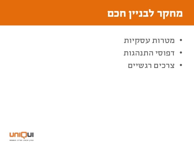 ‫אתכם‬ ‫לדבר‬ ‫רציתי‬ ‫מה‬ ‫על‬ ‫אז‬...
‫מוצר‬ ‫אסטרטגיית‬
–‫זה‬ ‫מה‬?
–‫חשוב‬ ‫זה‬ ‫למה‬?
–‫אנשי‬ ‫למה‬‫מעורבים‬ ‫להיות‬ ...