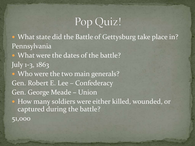 The Battle of Gettysburg | PPTX