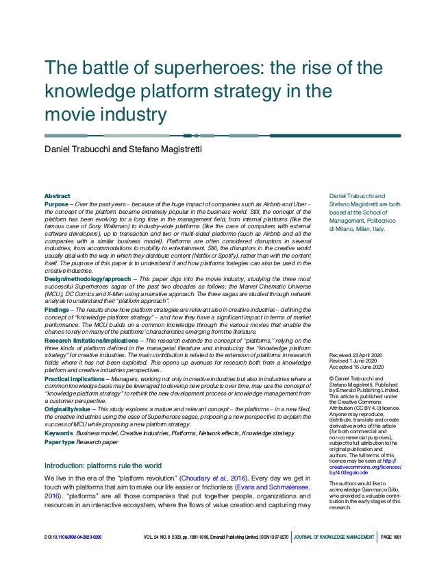 The Battle Of Superheros The Rise Of The Knowledge Platform Strategy