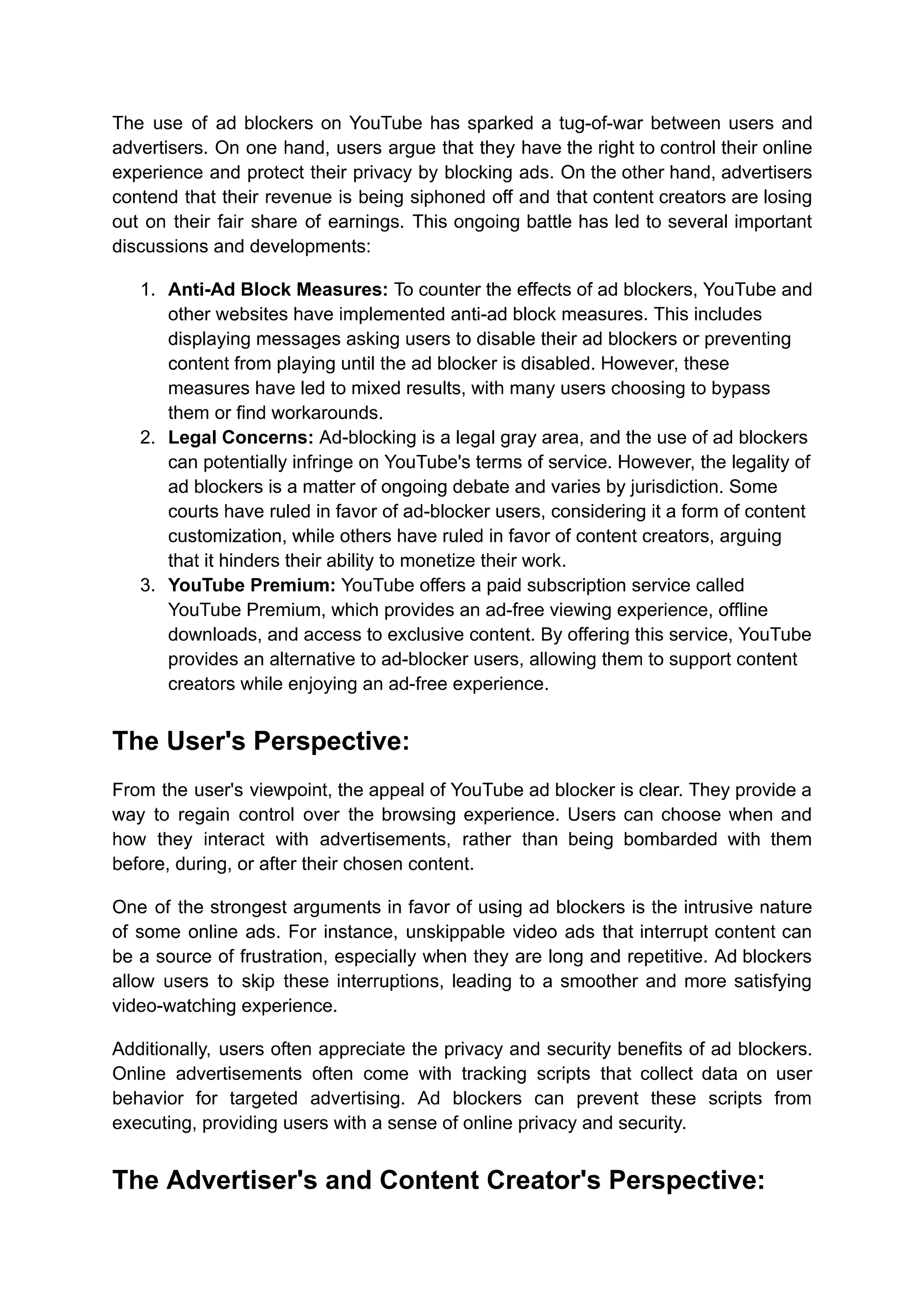 The Battle of the Browsers-Exploring YouTube Ad Blocker