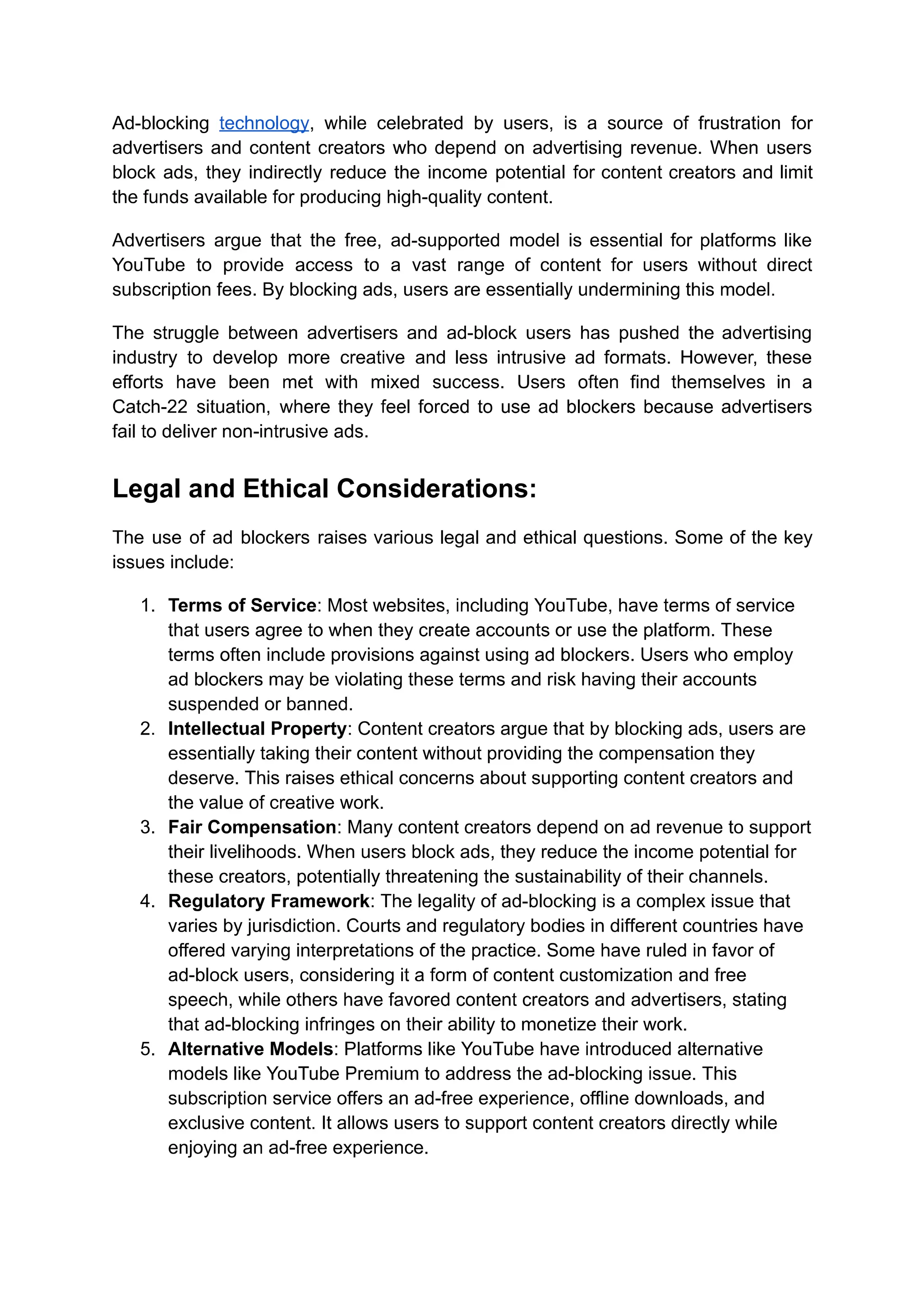 The Battle of the Browsers-Exploring YouTube Ad Blocker