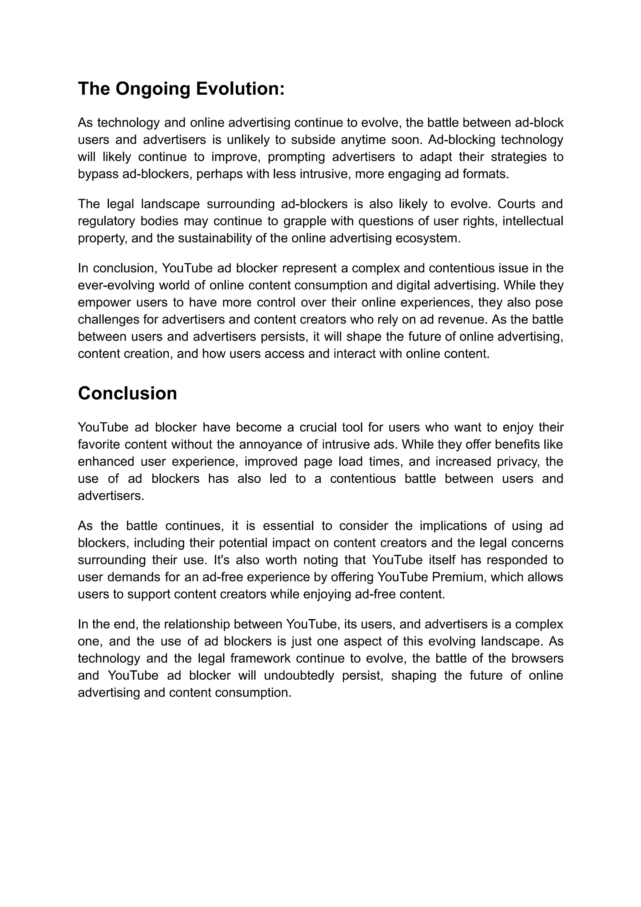 The Battle of the Browsers-Exploring YouTube Ad Blocker