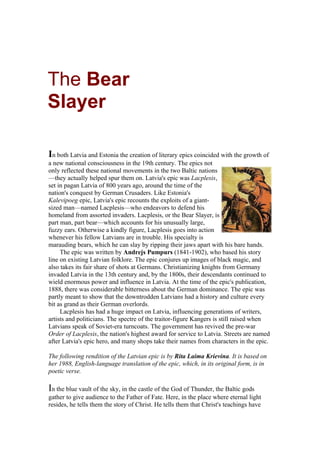The bear slayer