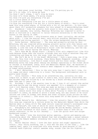 The beatles aka the white album by the beatles [album review] | PDF
