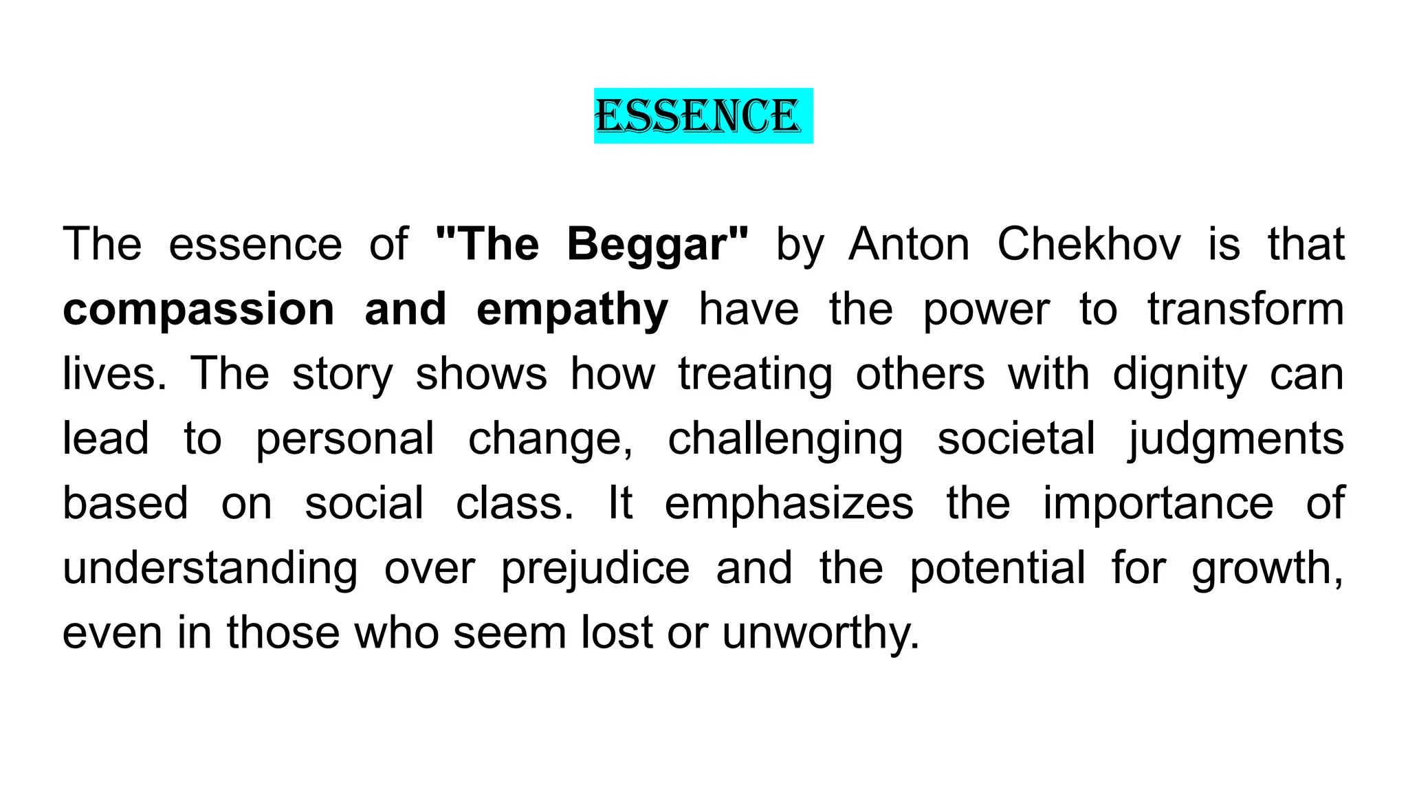 The Beggar 9 | PPTX