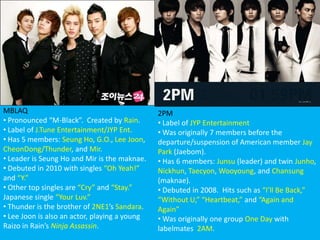 Although they just debuted in 2009, they have a ton of fans.