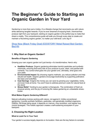 The Beginner’s Guide to Starting an Organic Garden in Your Own Yard.docx