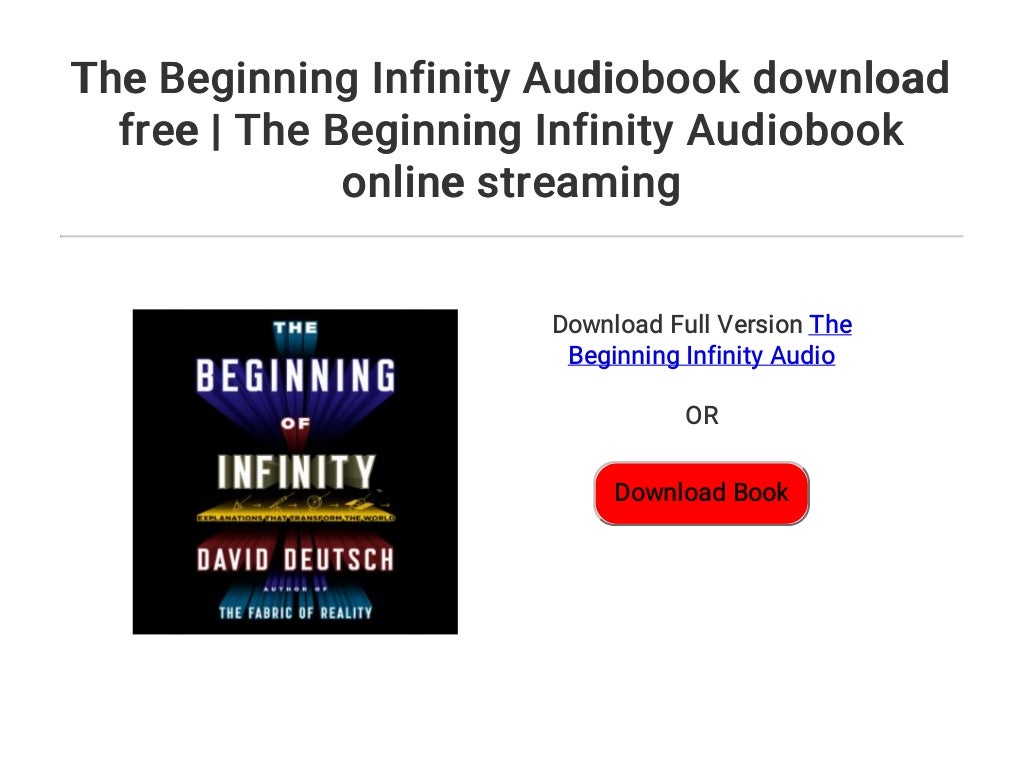 The Beginning Infinity Audiobook download free | The Beginning Infini…