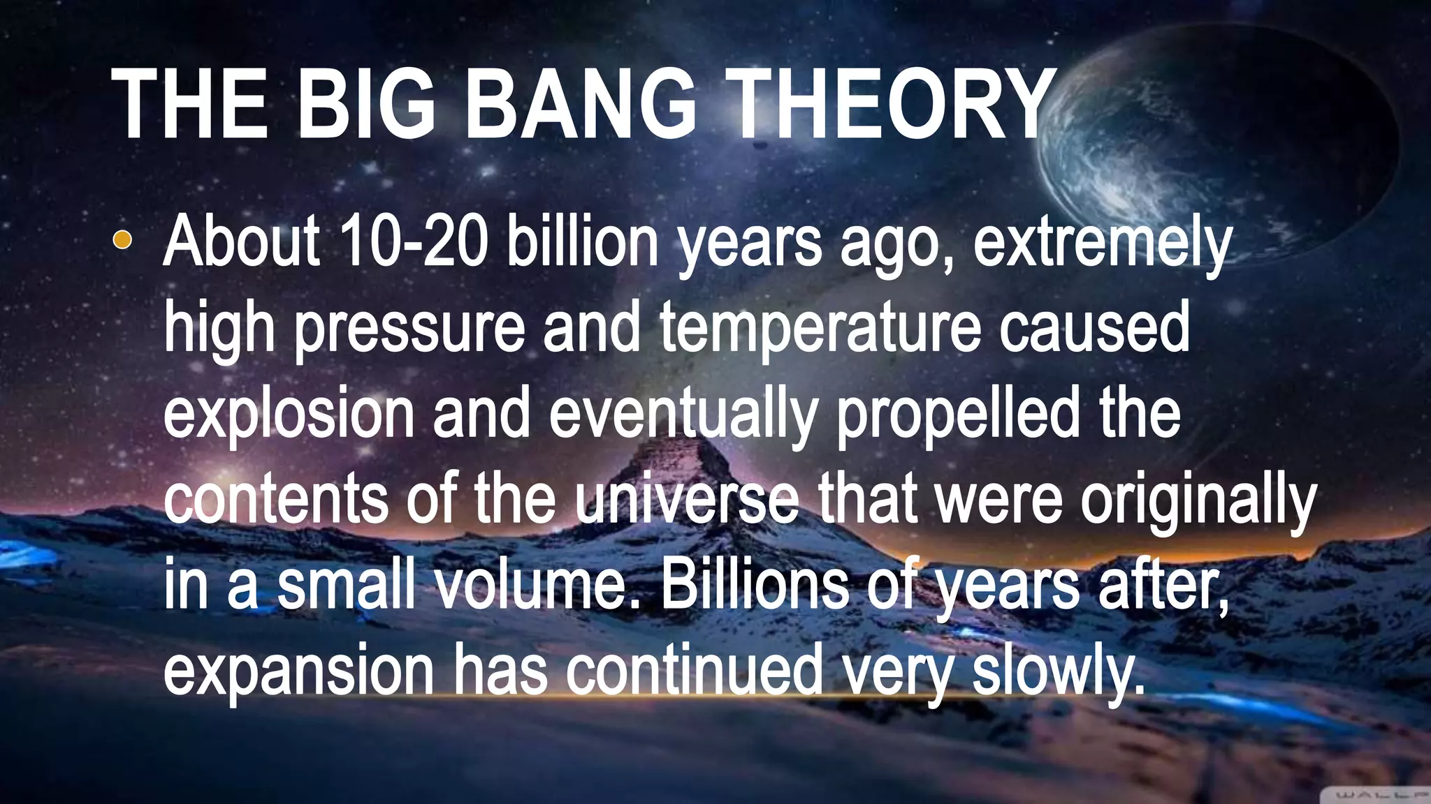 THE BIG BANG THEORY
 
