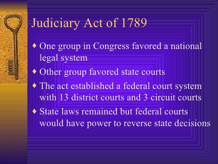 what did the judiciary act do