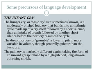 The beginnings of language development | PPTX
