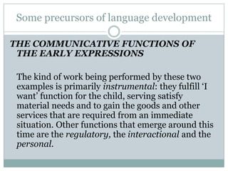 The beginnings of language development | PPTX