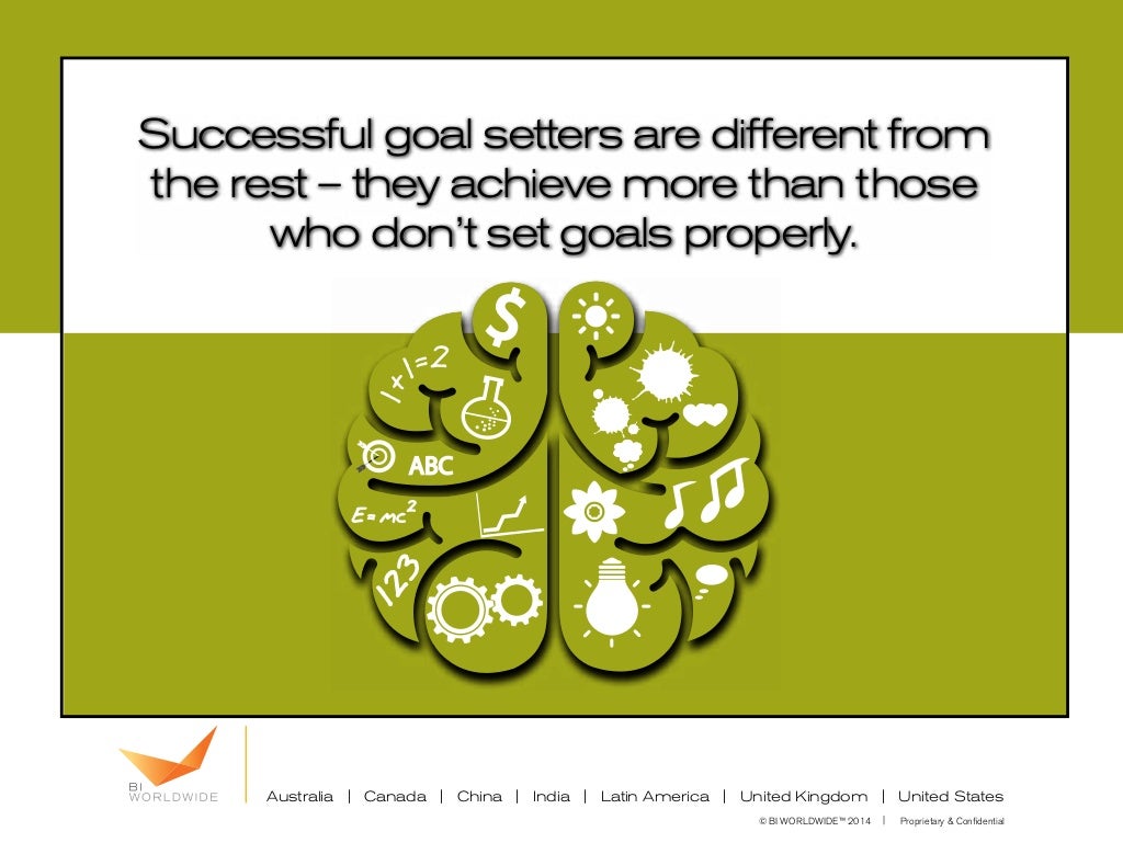 Successful goal setters are different
