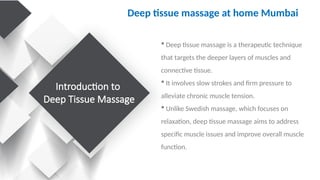 The Benefits and Techniques of Deep Tissue Massage A Comprehensive ...
