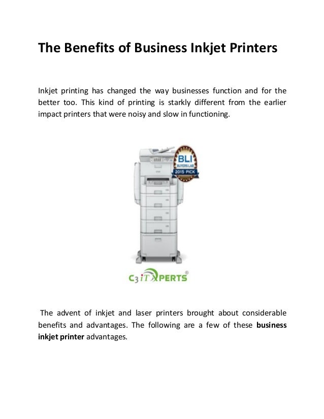 The Benefits of Business Inkjet Printers