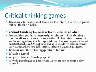 Benefits of critical thinking slideshare picture