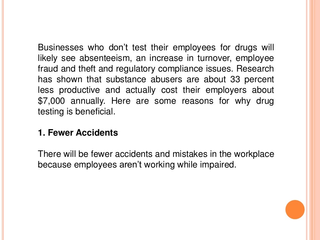 The Benefits of Drug Testing Your Employees
