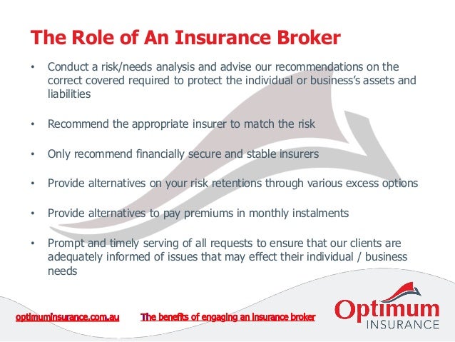 The benefits of engaging an insurance broker