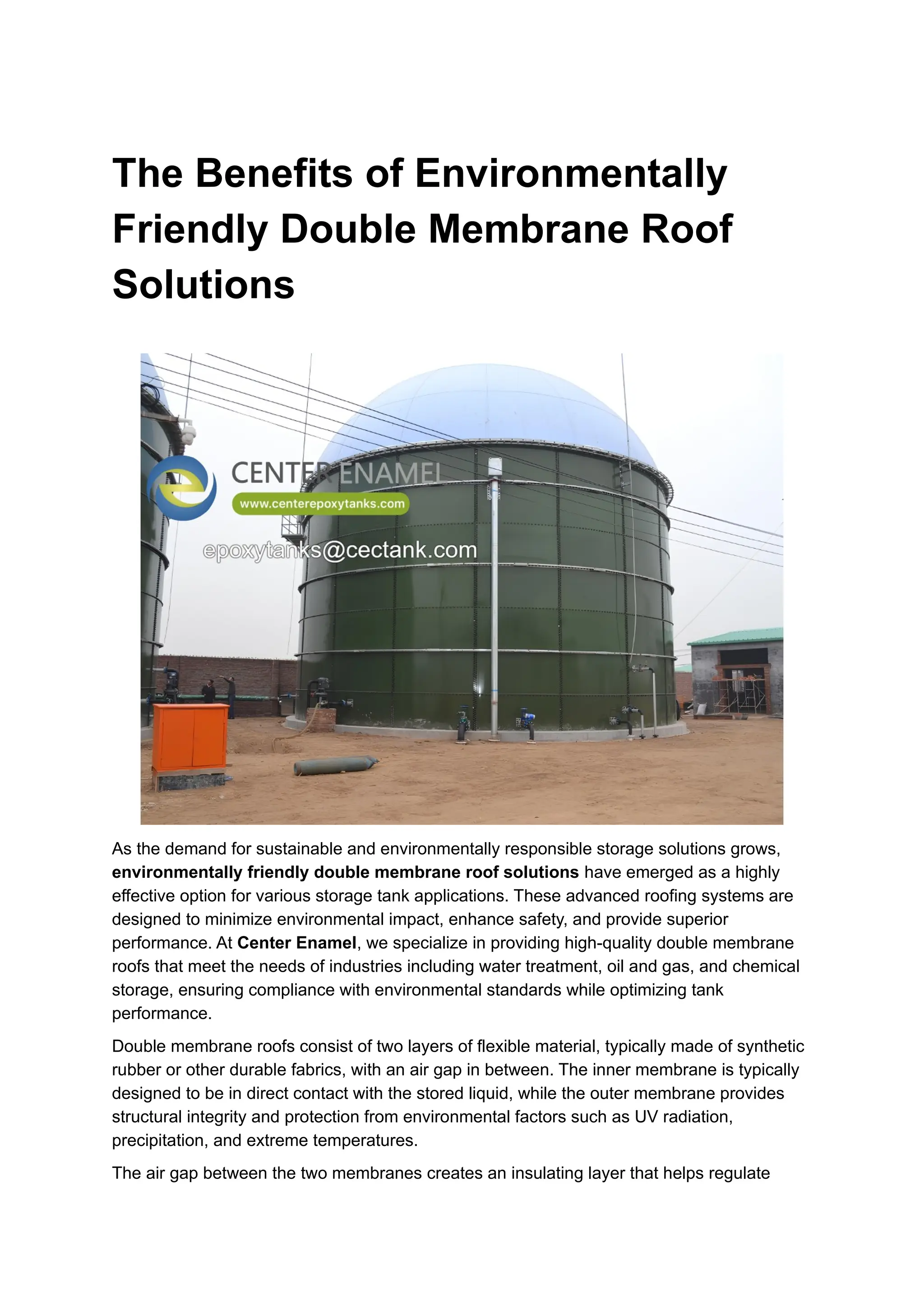 Gallery Detail: The Benefits Of Environmentally Friendly Double Membrane Roof Solutions