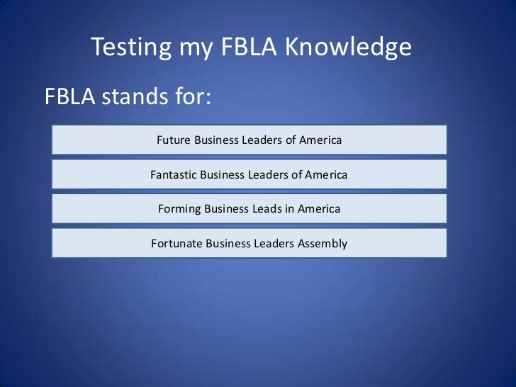 The benefits of joining fbla