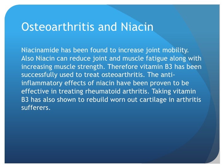 The Benefits Of Niacin