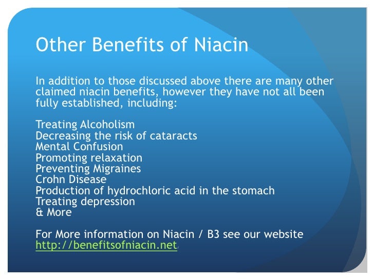 The Benefits Of Niacin