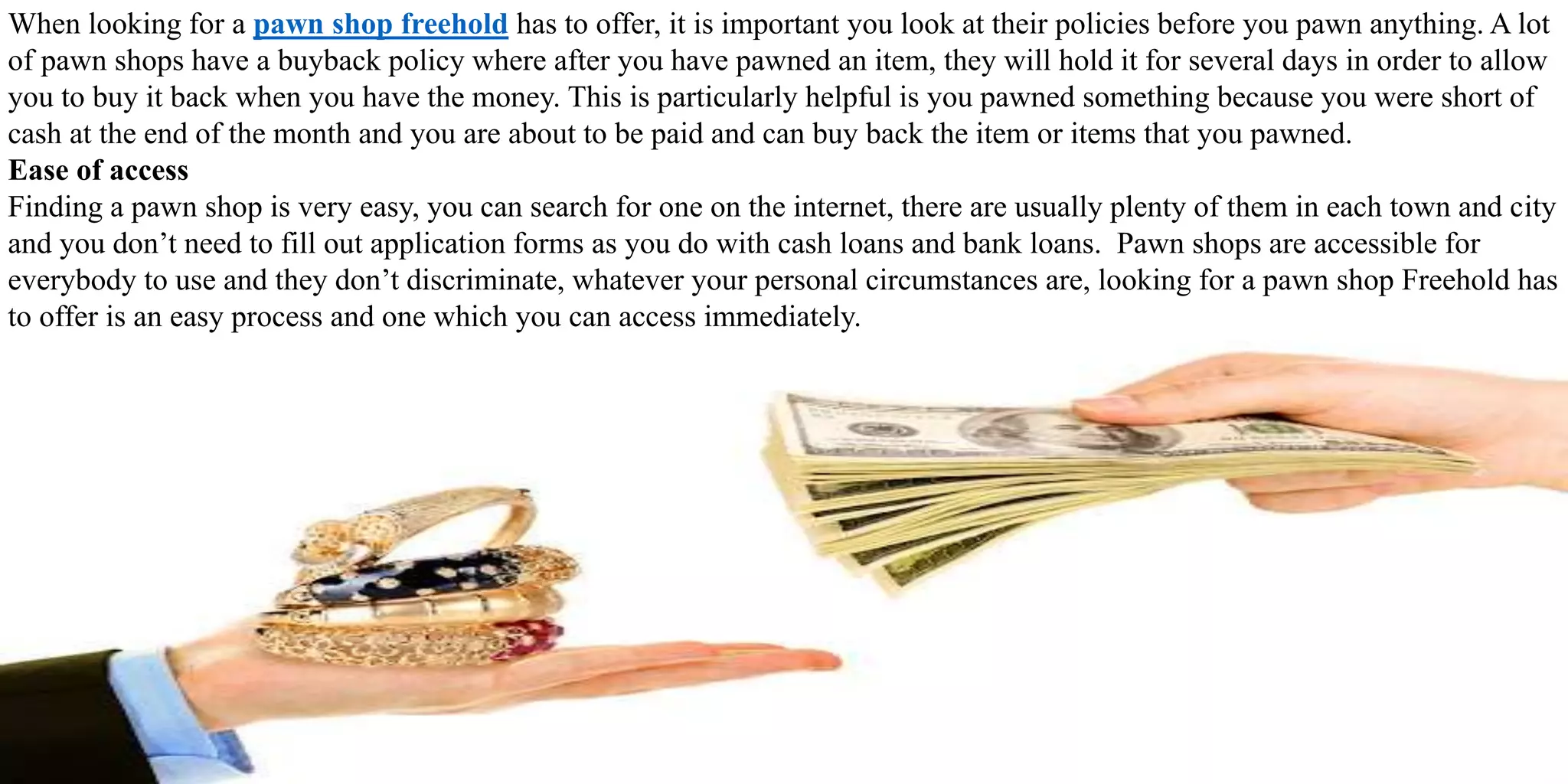 The benefits of pawn shops over loans | PPT