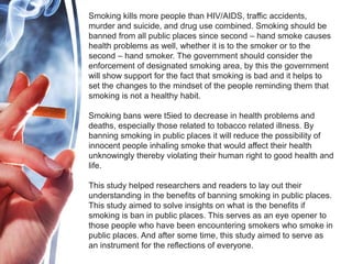THE BENEFITS OF SMOKING BAN IN PUBLIC PLACES.pptx