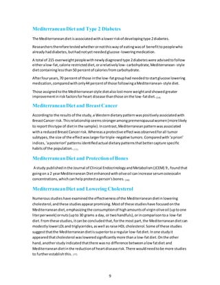 The benefits of the mediterranean diet pattern for adults | DOCX