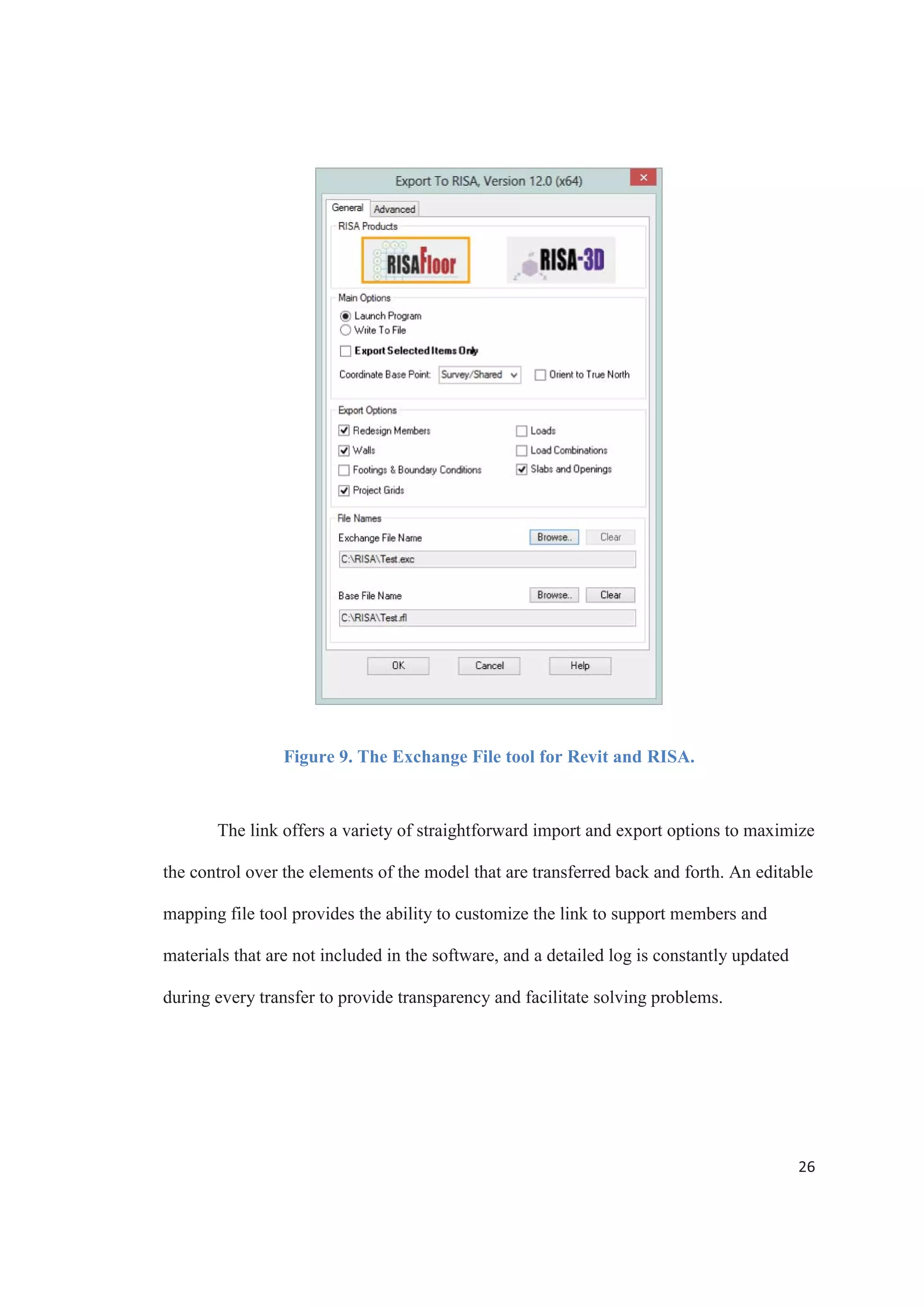 24
CHAPTER III
CASE STUDY
To understand how the connectivity of BIM software and structural analysis
software works, it is important to introduce the concept of physical and analytical
representation of structure (Autodesk, 2007). The physical model is a true model of the
structure of a project, and the analytical model transfers all the information needed by the
structural engineer. Using a building information model, both the physical and the
analytical representations of the structure remain interconnected, facilitating the process
of transferring information and keeping the integrity of the model.
Software Selection
The software selection is mostly determined by the structural engineering firm.
Structural engineers are usually familiar with different structural analysis programs;
therefor the initial selection of BIM and structural engineering software is based on the
software that the engineering firm is currently using.
Another important point to consider when choosing the software is the type of
analysis that needs to be performed. During the development of a project, the structural
engineer may be required to make different types of analysis to the structure, such as
dynamic, seismic, linear and nonlinear analysis. It is essential that the software meets the
needs of the structural engineer.
There is a trend in the market for the analysis suppliers to move towards a one
stop solution that is capable of providing the full range of analysis options (Autodesk,
 