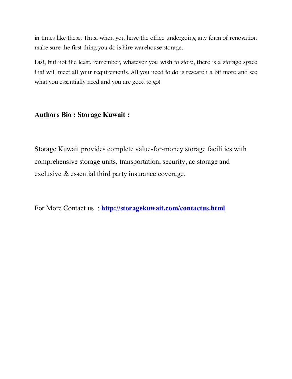 The benefits of warehouse storage in kuwait