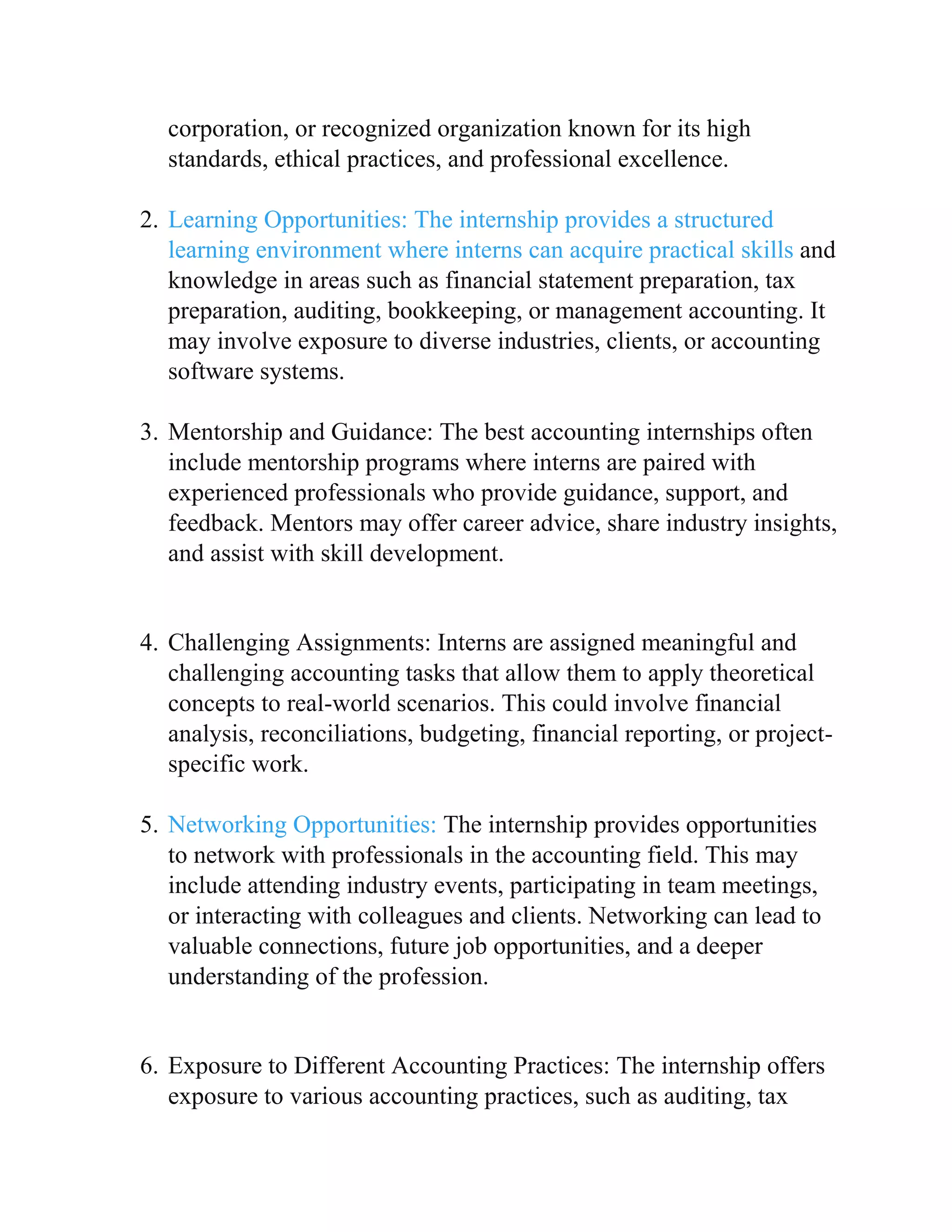 The best accounting internship updated 2023 document 10.docx