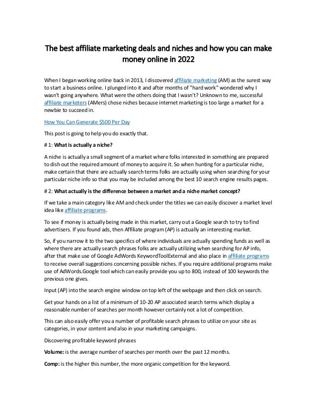The best affiliate marketing deals and niches and how you can make money online in 2022 2 the best affiliate marketing deals and niches and how you can make money online in 2022 1 638