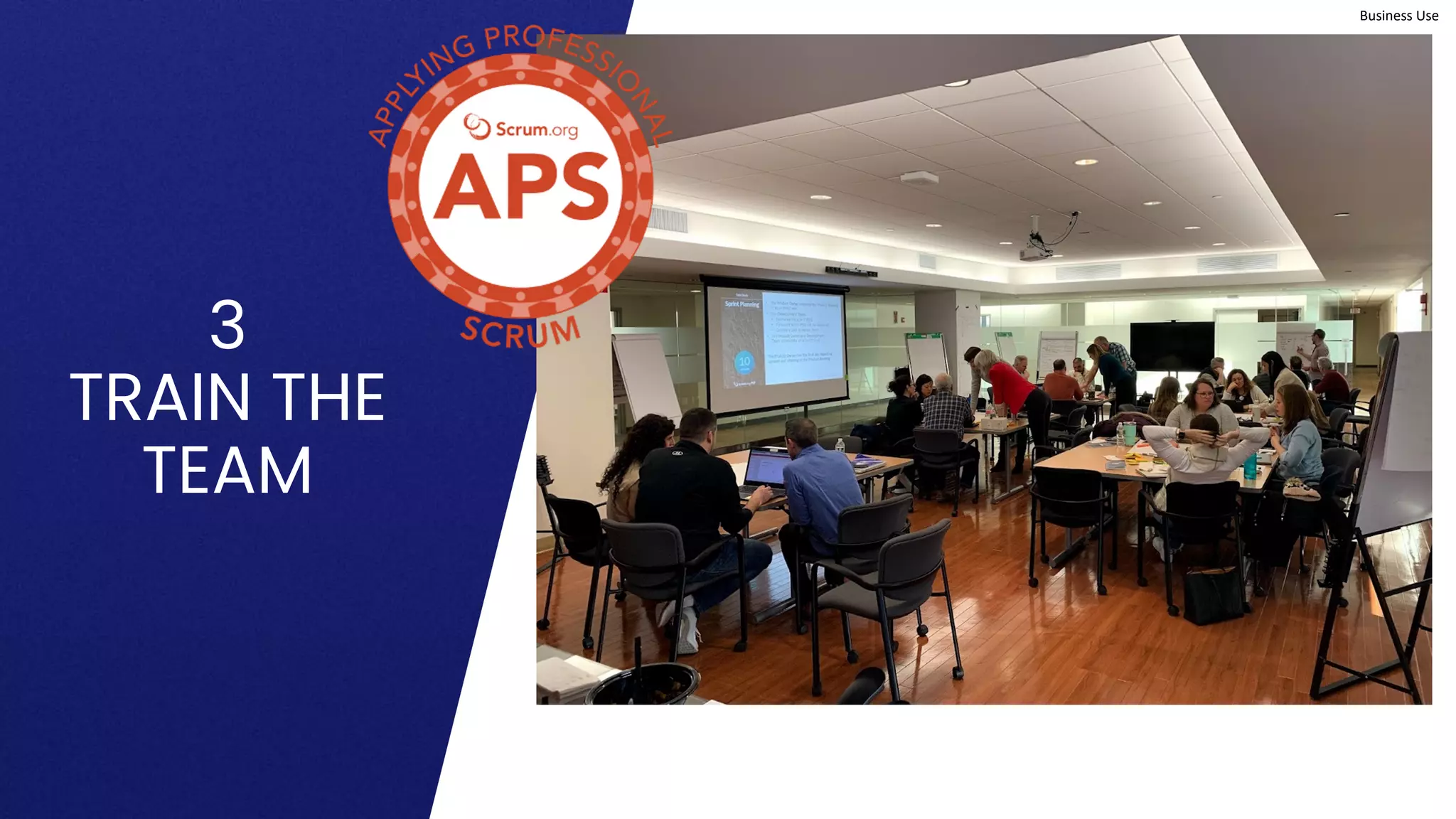 Business Use
3
TRAIN THE
TEAM
 