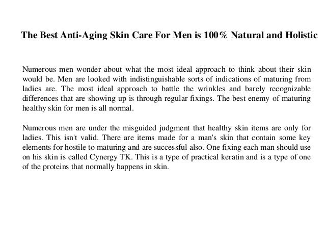 best anti aging men's skin care