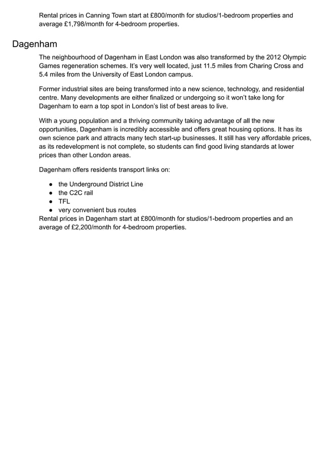 The best areas in london for students pdf