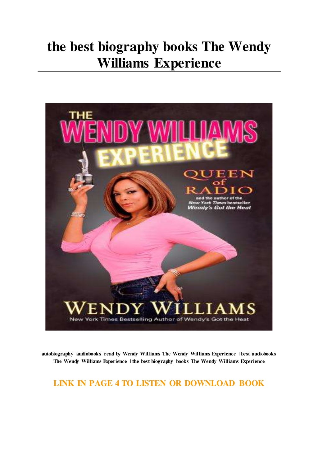 the best biography books The Wendy Williams Experience